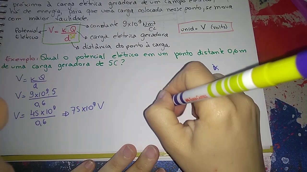 Potencial elétrico com exemplos resolvidos