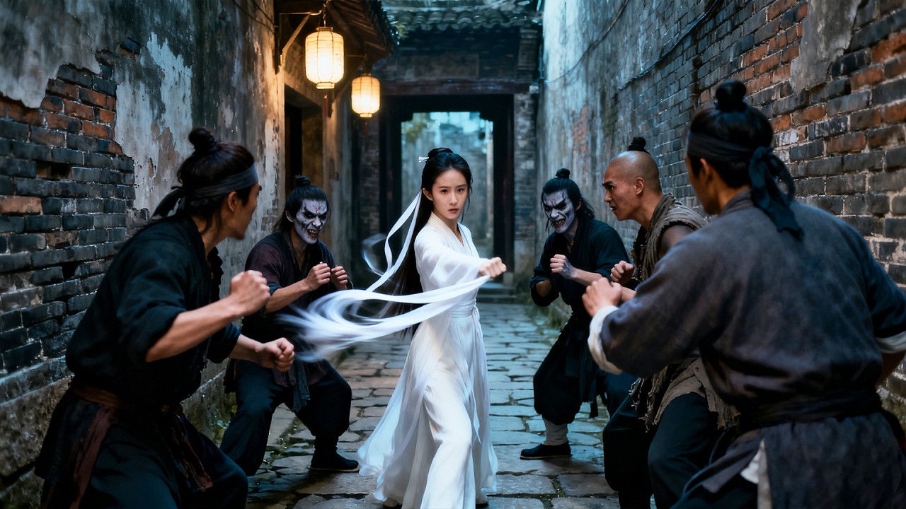 惡霸在街上調戲少女，卻不知她是隱藏的功夫高手，成功反殺！#kungfu   #武俠電影