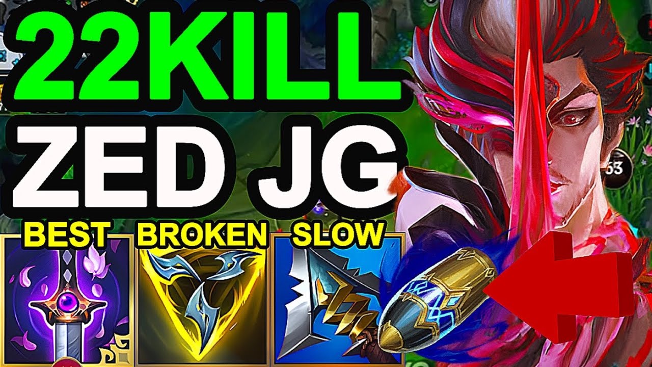 Wild Rift China Zed Jungle - Challenger Zed Gameplay - Best Solo Carry Zed Build Runes