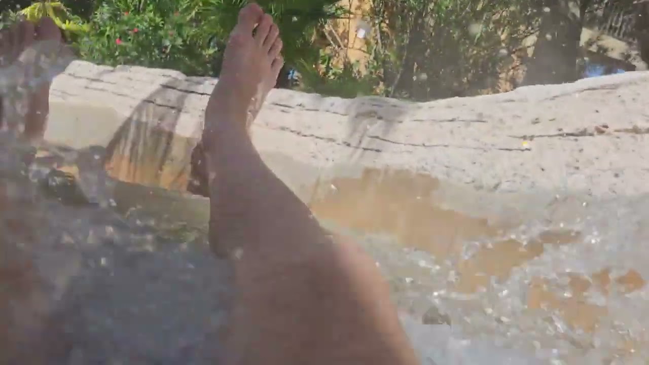 Atlantis waterslide in first person