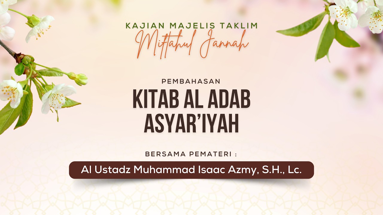 Live Streaming Kajian Muslimah Kitab Al Adab Asyar'iyah