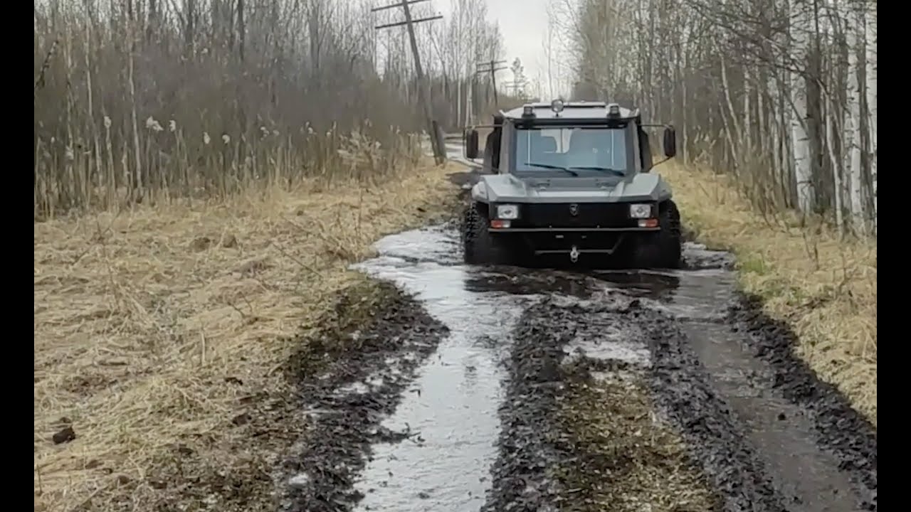 Выезд вездеходов Кречет в поля