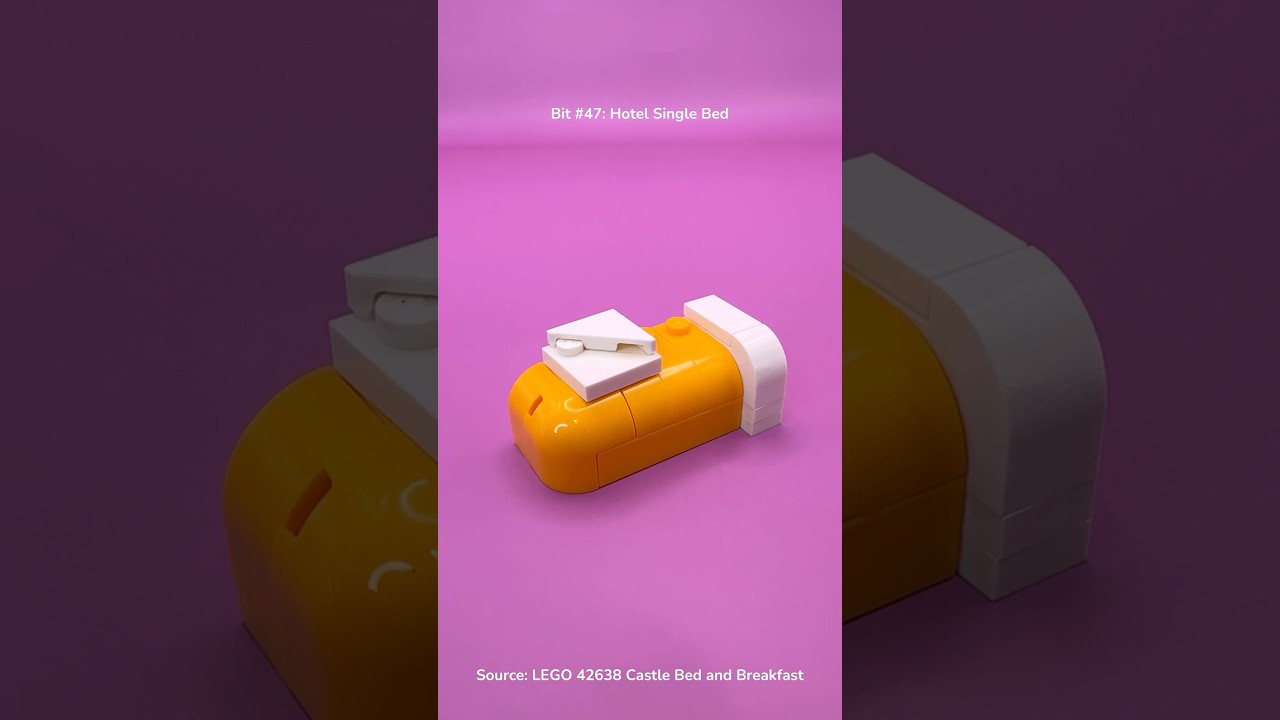 Bit #47: Hotel Single Bed | From LEGO 42638 Castle Bed and Breakfast #Lego #LegoTutorial #LegoBed