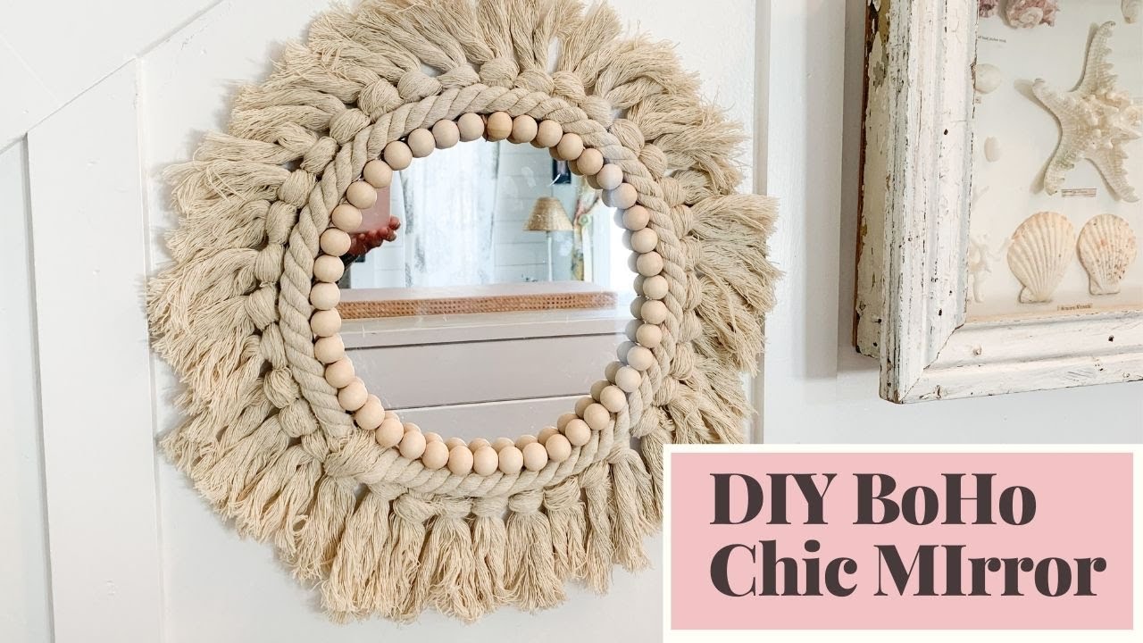 DIY Room Decor BoHo Chic Style Mirror | EASY PROJECT