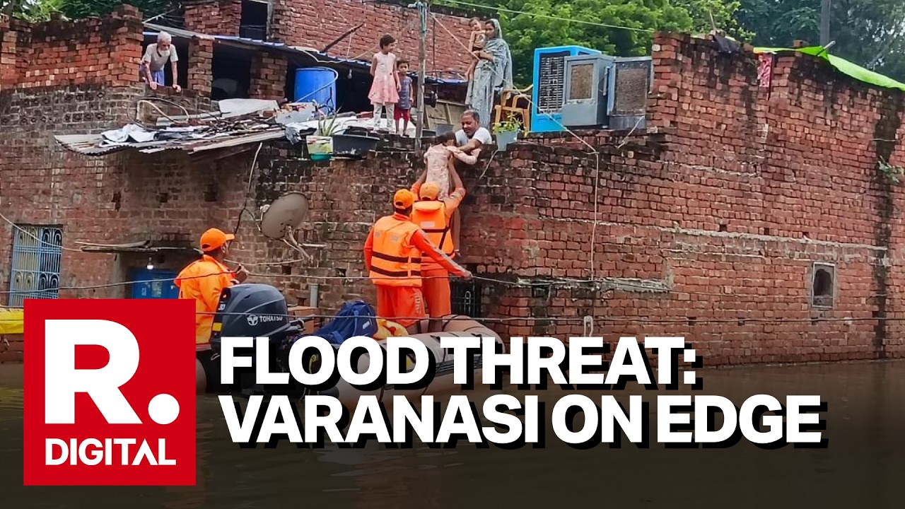 Uttar Pradesh Floods: Varanasi Ghats Underwater as Ganga & Yamuna Rivers Rise to Warning Levels