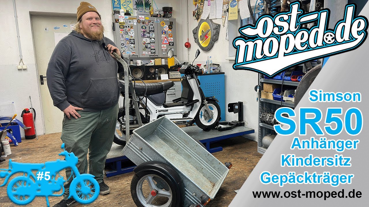 Simson SR50 | Folge 5 | Kindersitz, Zinkkuddel & Gepäckträger |  ost-moped.de