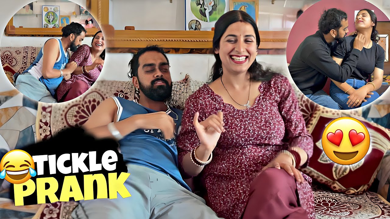 प्यार हो गया💕 Best tickle prank 🤣 wife Gone Romantic | tickling prank on wife | Chetnamit #pranks