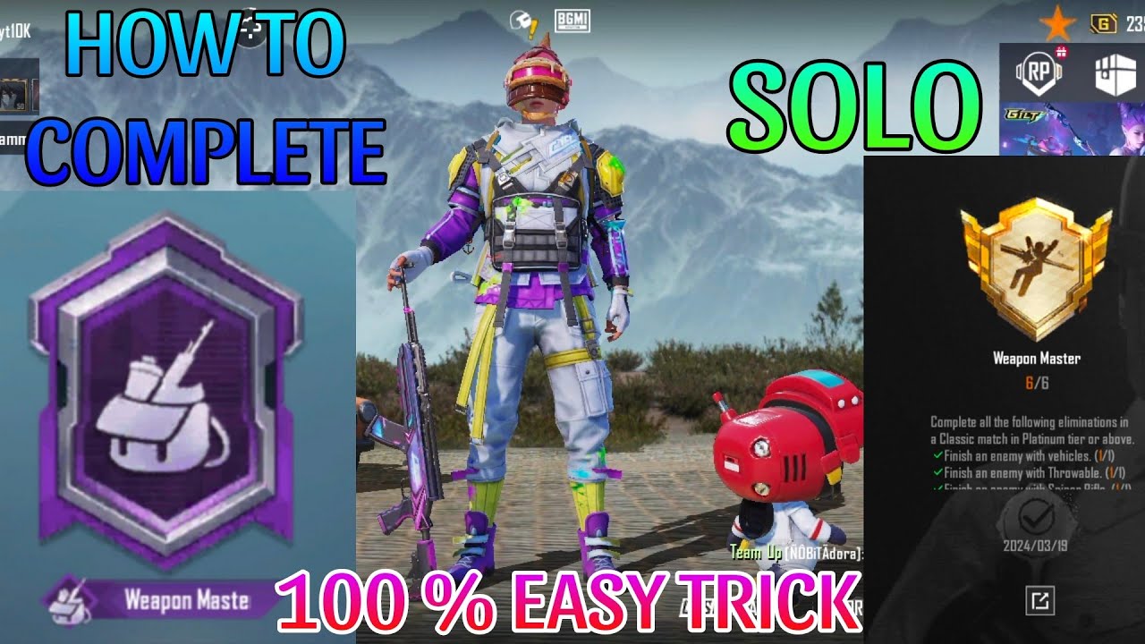 How To Complete Weapon Master title easily in BGMI || WEAPON MASTER TITLE TRICK || PIKACHU YT
