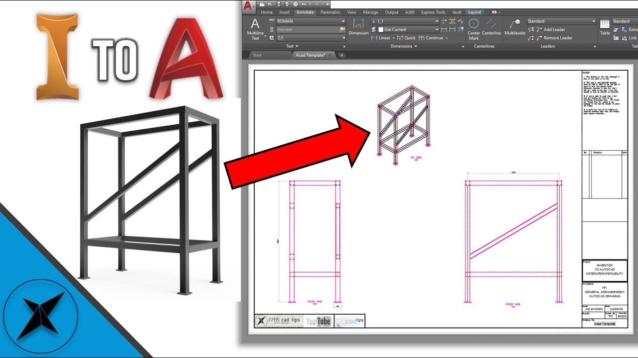 Как создать 3D-модель в Inventor, а детализировать в AutoCAD!