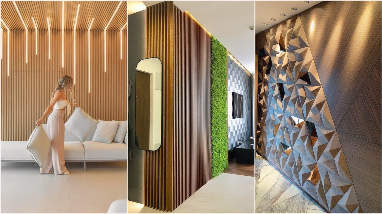 200 Modern Living Room Wall Decorating Ideas 2023 Home Interior Wall Design| Wooden Wall Decor |2024