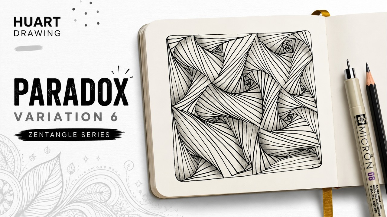 Zentangle Mini Tutorial ✺ For Beginners ✺ Easy Mini Zentangle Patterns