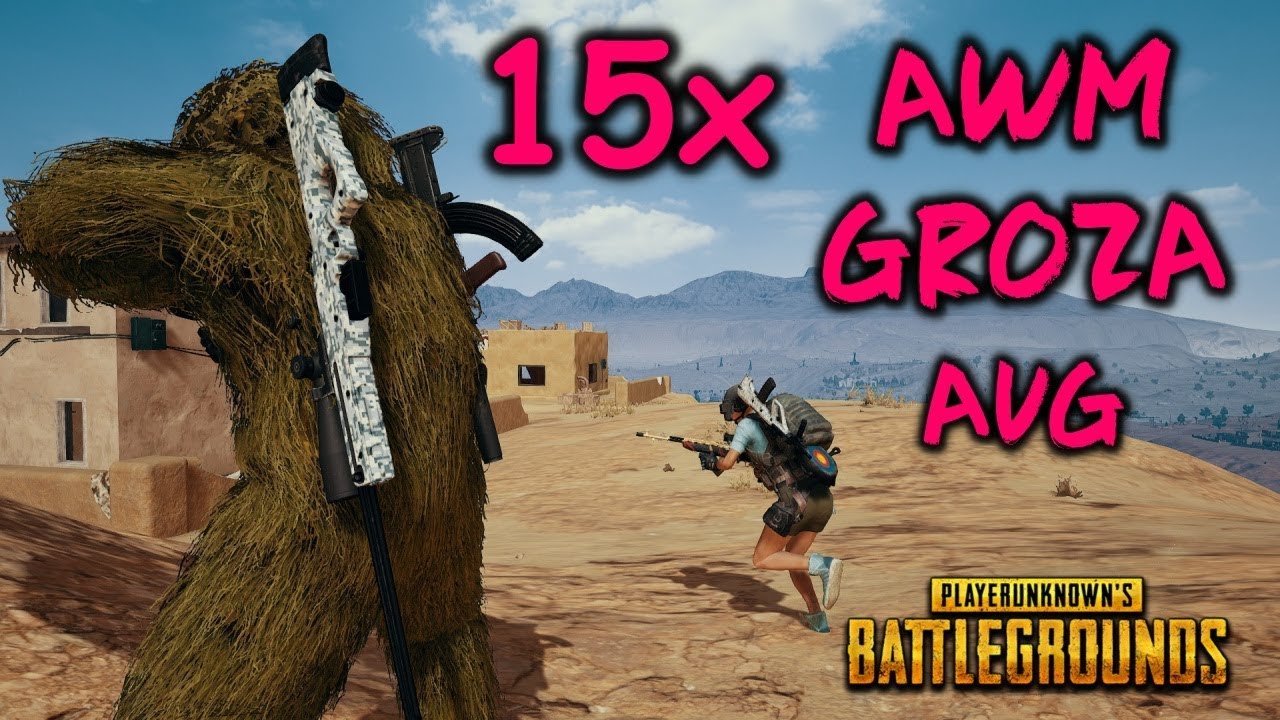 PC PUBG | 15X AWM GROZA VE AUG ( EV TAŞIMAYA ÇALIŞIYORUM )