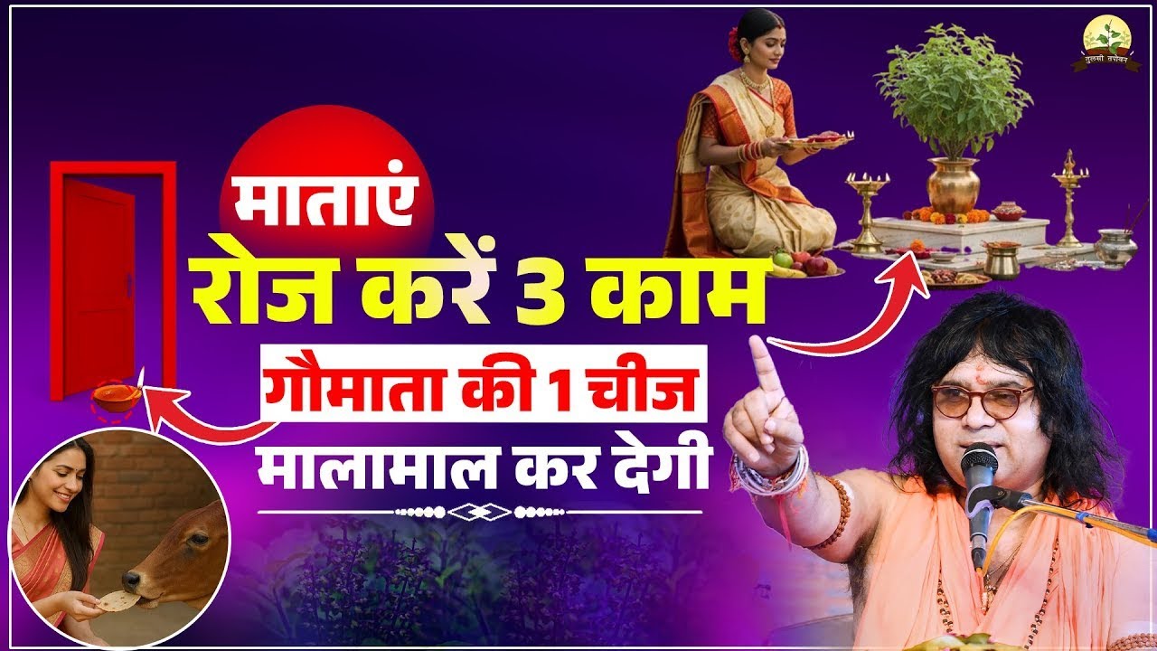 माताएं  रोज करें 3 काम...गौमाता की 1 चीज मालामाल कर देगी | Acharya Shri Kaushik Ji Maharaj