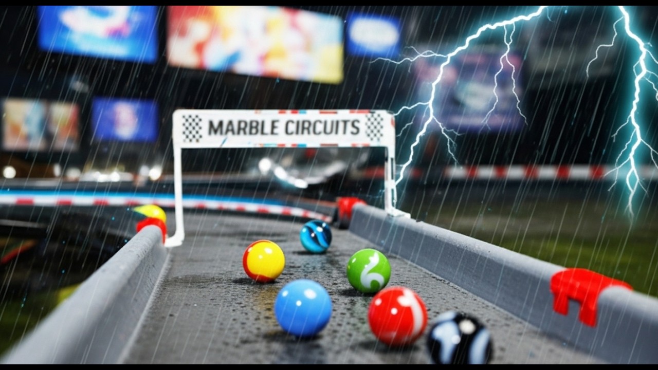 HEAVY RAIN at INTERLAGOS GP 8 - MARBLE CIRCUITS  by Fubeca's Marbles Runs