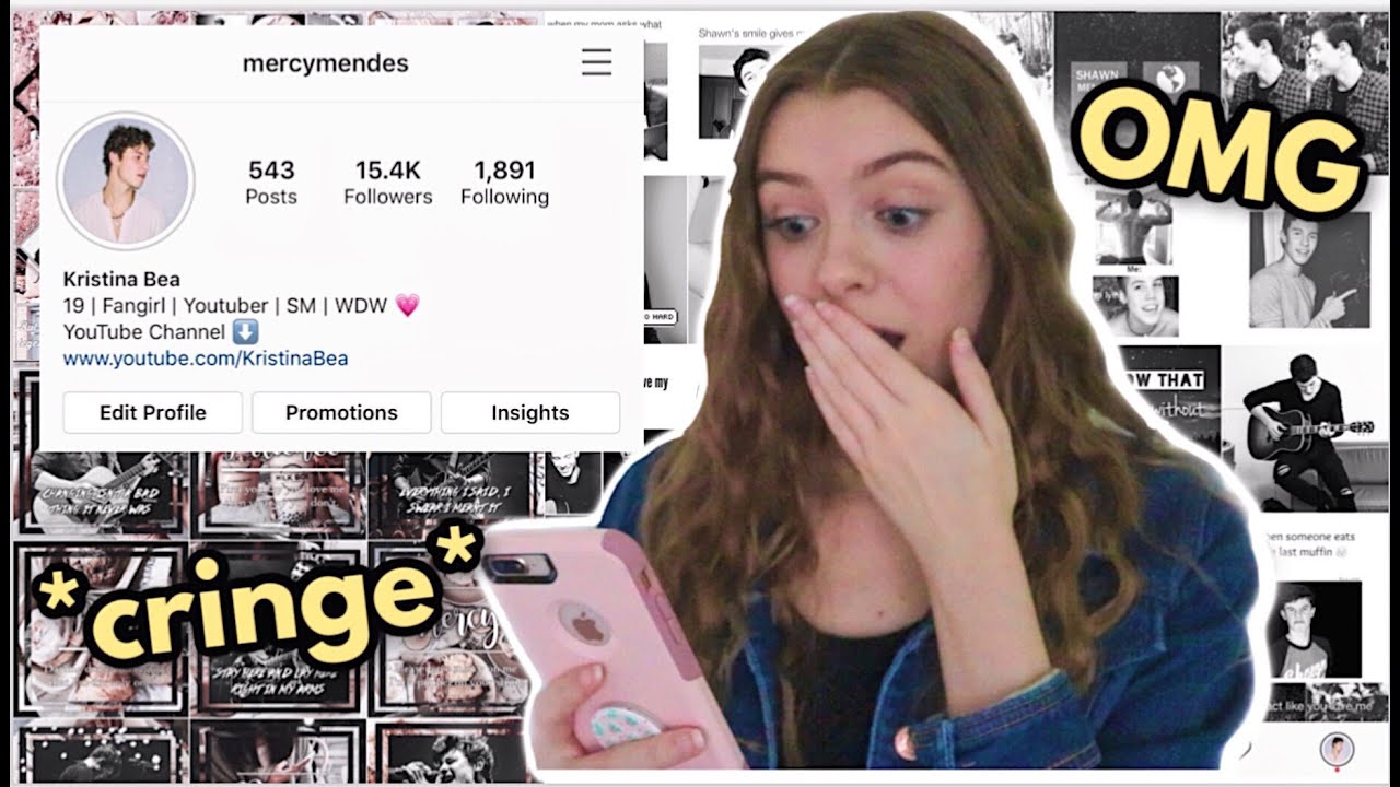 REACTING TO MY OLD SHAWN MENDES FAN ACCOUNT | KRISTINA BEA