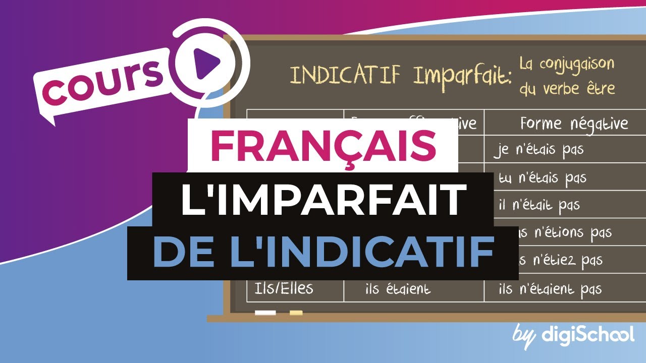 Cours de français l'imparfait de l'indicatif