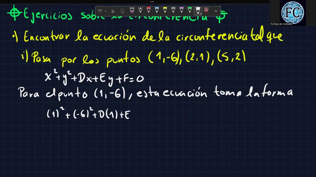 Geometría Analítica Preuniversitaria - 17 Ejercicios sobre circunferencias