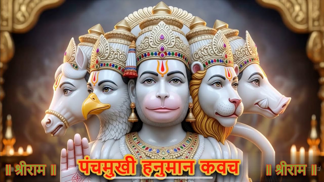 Panchamukhi Hanuman Raksha Kavach | Powerful Hanuman Kavacham with Lyrics | पंचमुखी हनुमान कवच