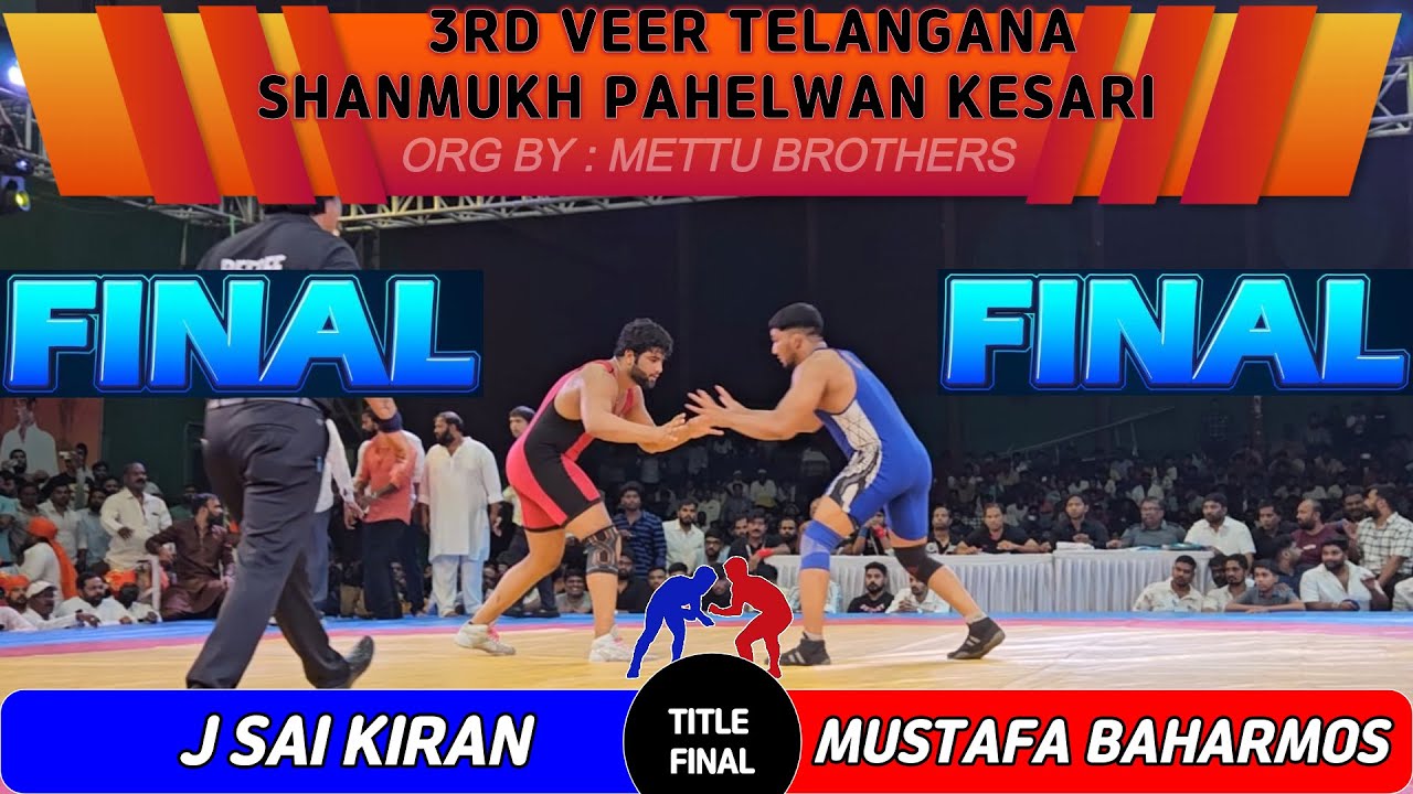 J SAI KIRAN (B) VS MUSTAFA BAHARMOS (R) - TITLE FINAL - 3RD VEER TELANGANA KESARI 2025