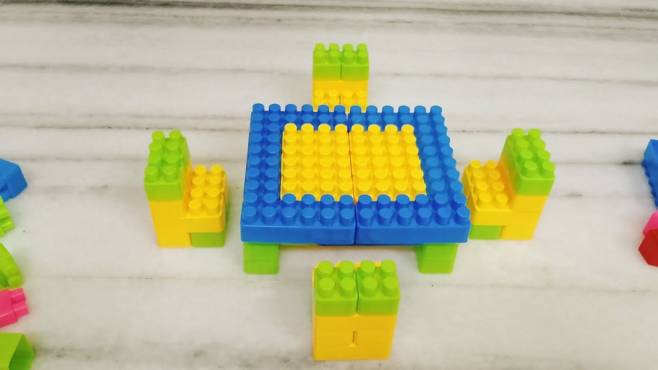 Satisfying asmr block Dining table/relaxation/Lego build dining table#buildingblocks#lego#asmr#diy