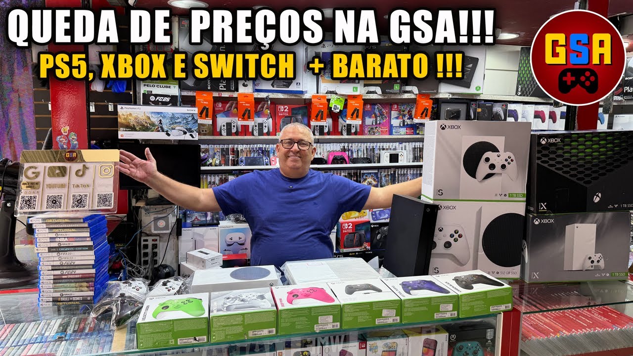QUEDA DE PREÇOS NA GSA!!! PS5, XBOX E SWITCH + BARATO!!!