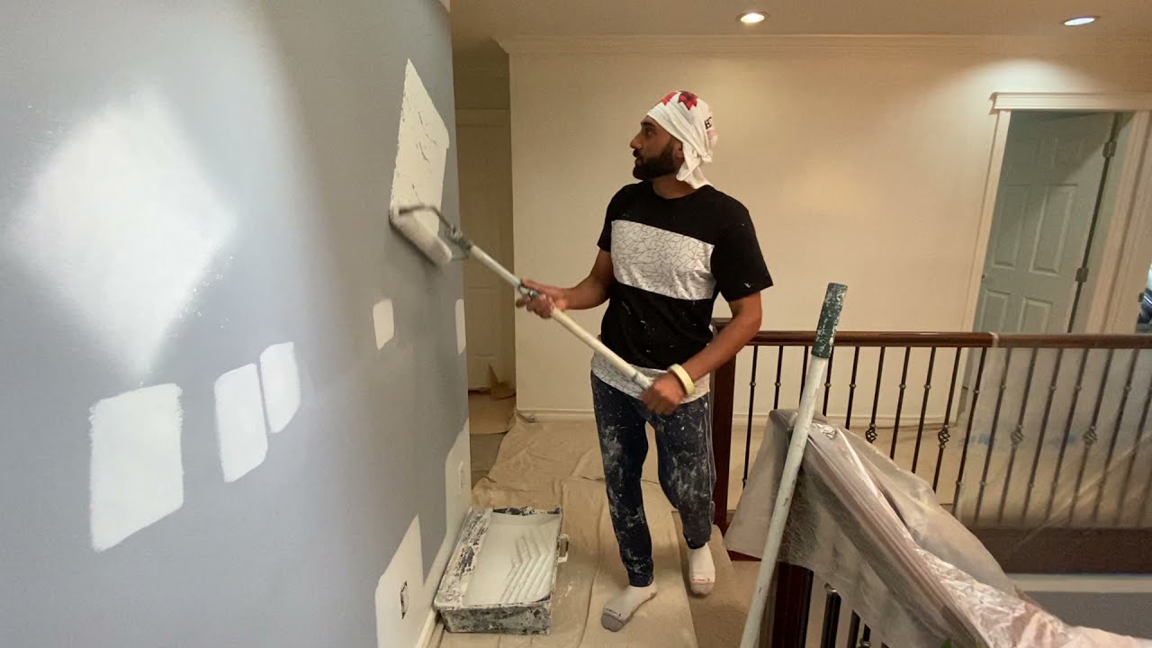 How to paint wall fast with 18 inches roller