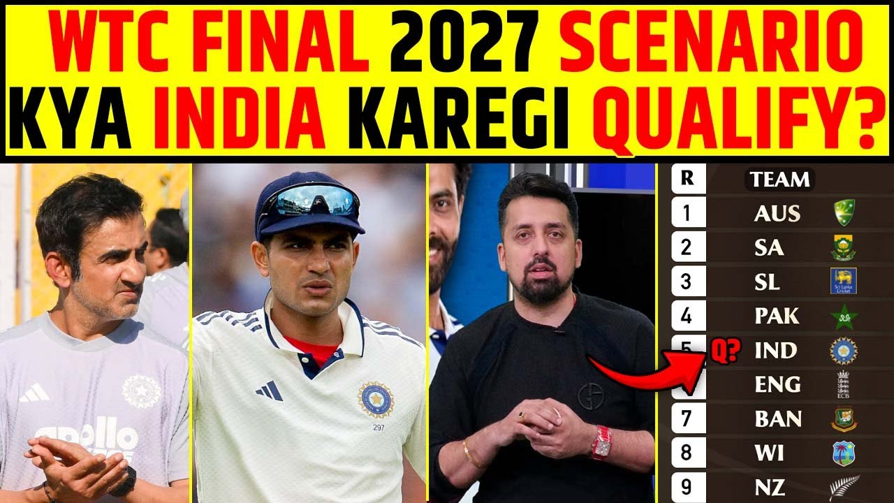 WTC FINAL 2027 SCENARIO EXPLAINED: KYA TEAM INDIA WTC FINAL KE LIYE KAREGI QUALIFY?  #indvssa #wtc