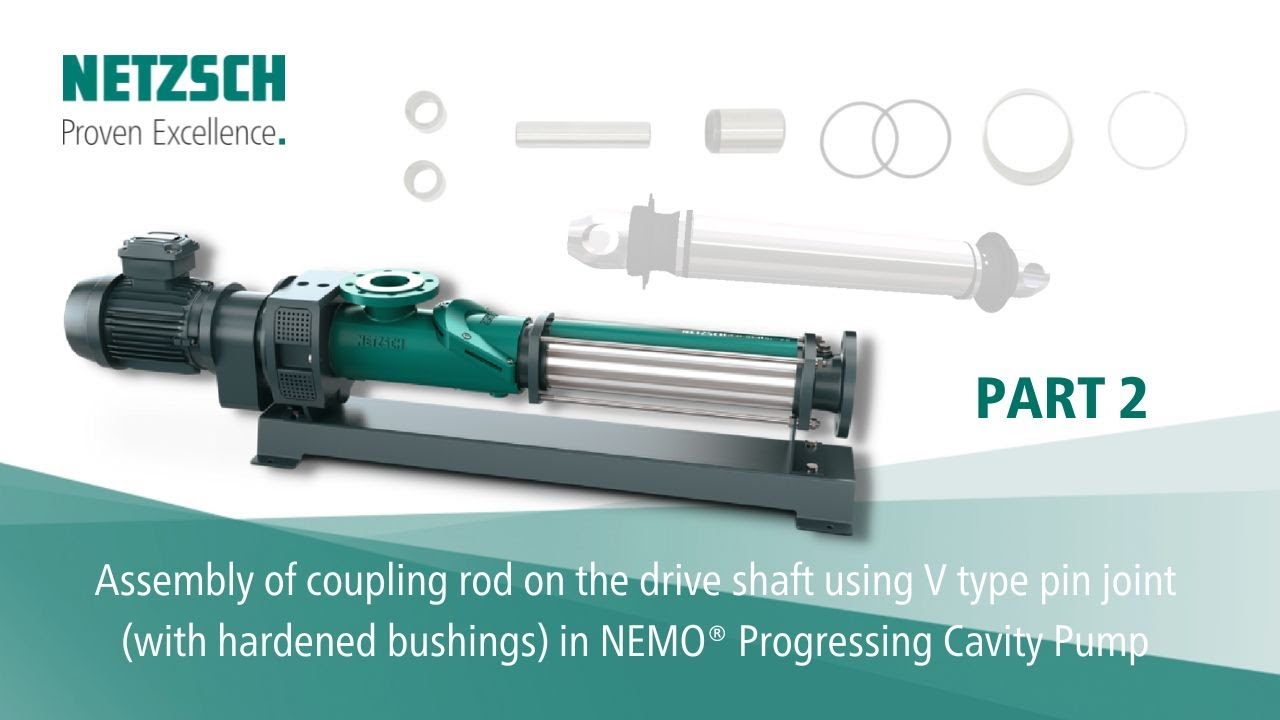 Assembly of coupling rod with V pin joint: NETZSCH NEMO® Progressing cavity pump assembly (Part -2)