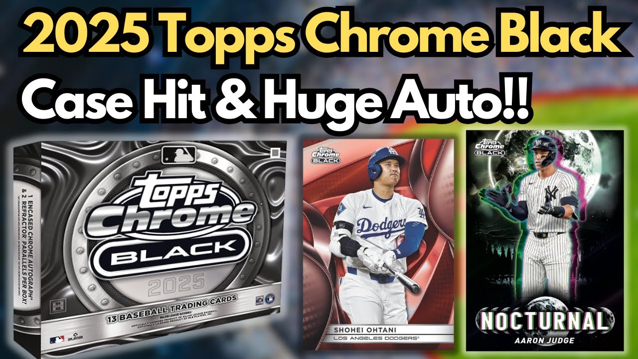 CASE HIT & MASSIVE AUTO! 2025 Topps Chrome Black Baseball Hobby Box!