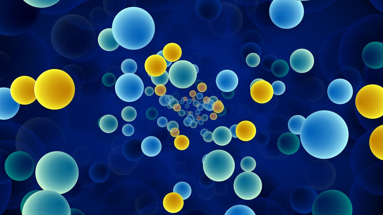 Flying in the blue & yellow | Sleepy balls | 4K