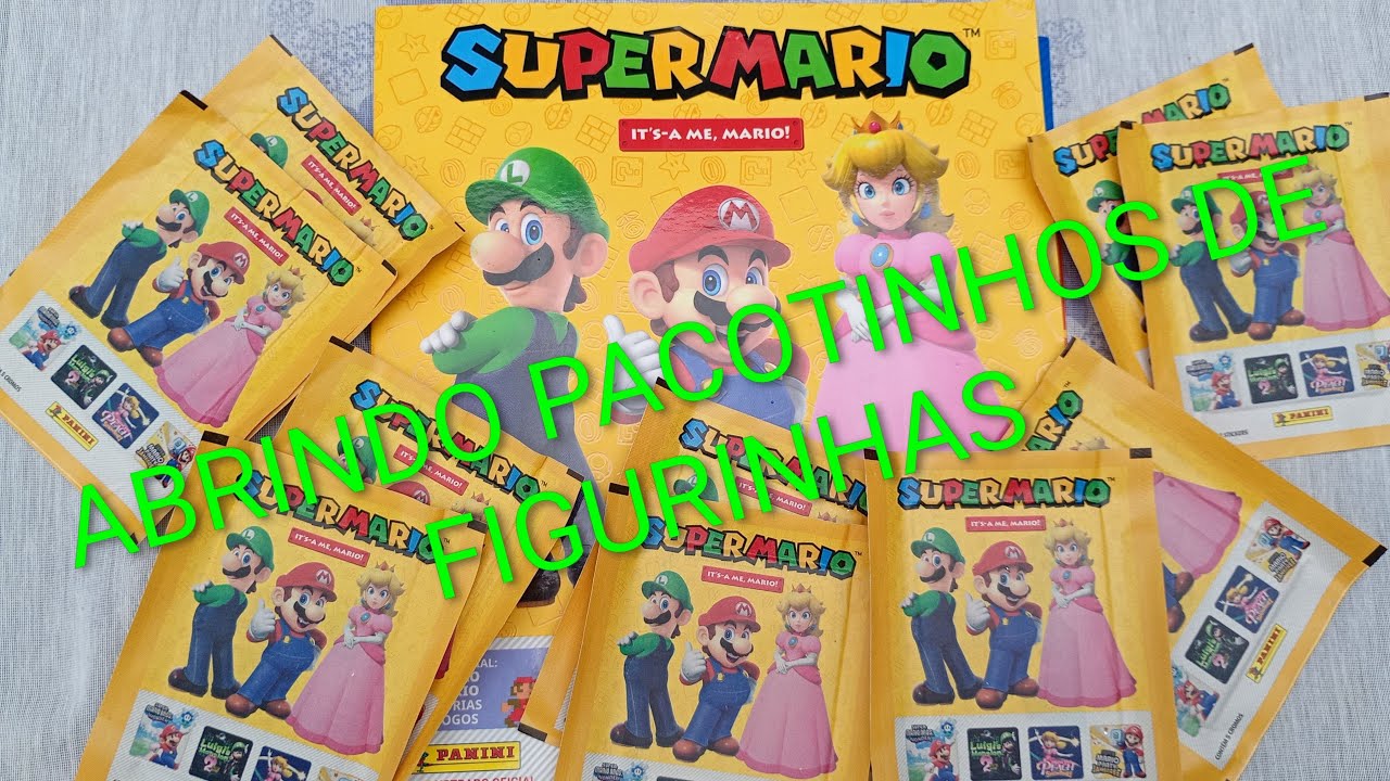 ABRINDO PACOTINHOS DE FIGURINHAS DO SUPER MARIO
