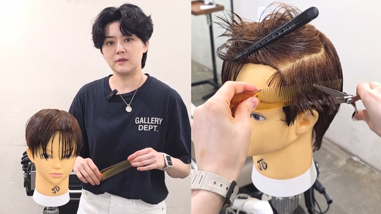 How to Cut Korean Men&rsquo;s Short Hair | Asian Barber Training (Step by Step Tutorial)