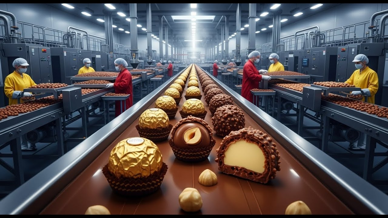 How Ferrero Rocher Is Made | From Hazelnut to Golden Chocolate
