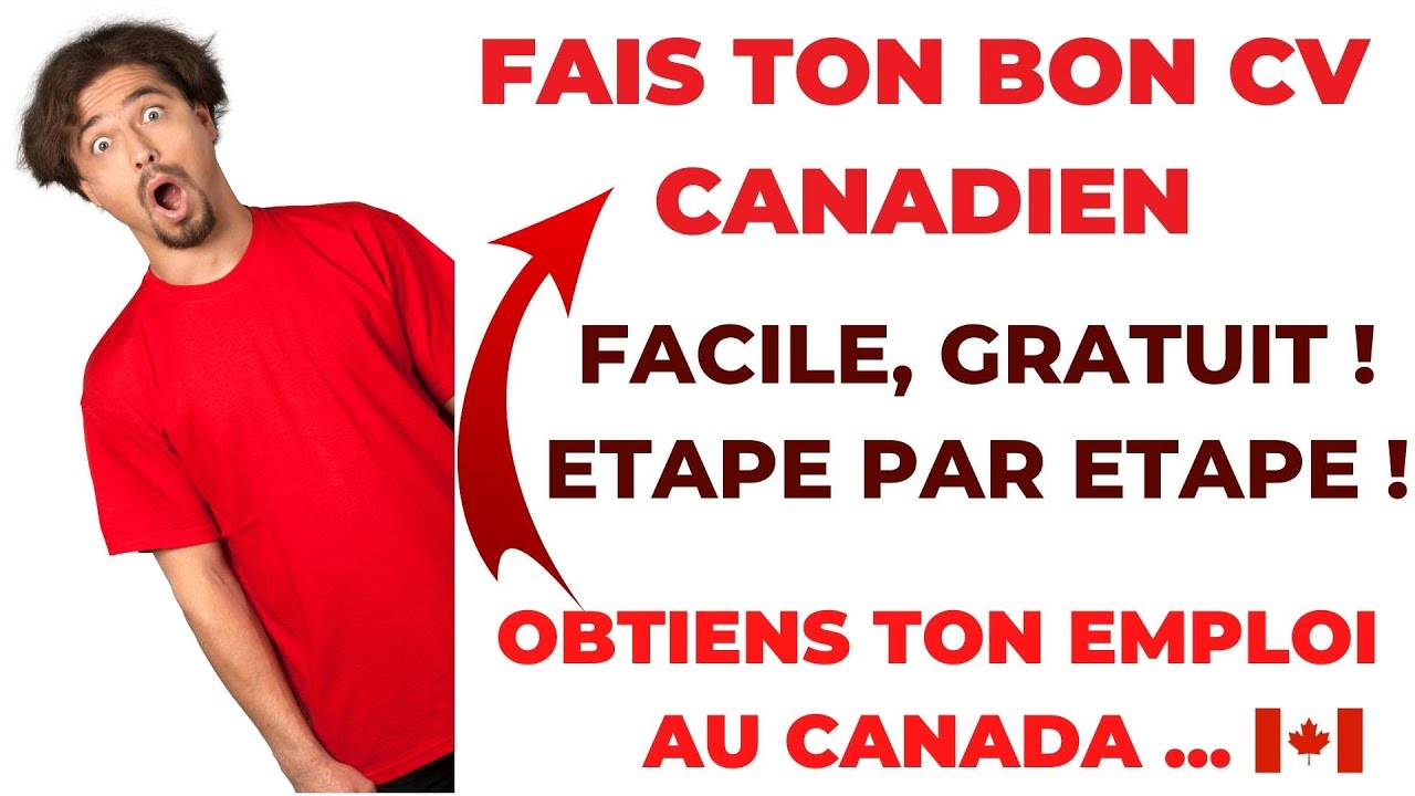 🇨🇦  COMMENT FAIRE UN CV CANADIEN PROFESSIONNEL FACILEMENT MODÈLE 1 #travailleraucanada