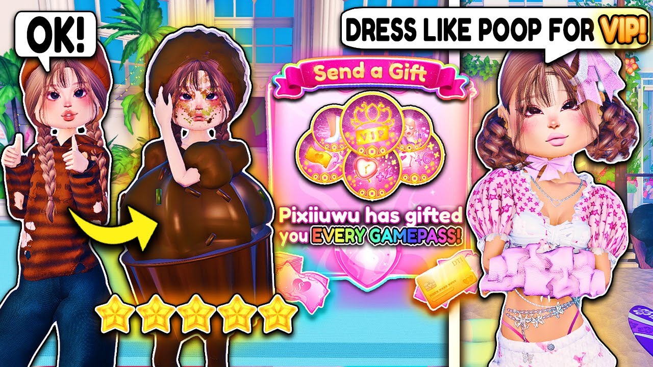I FORCED NOOBS to do *EXTREME* CHALLENGES Then Gifted Them *EVERY GAMEPASS* in DRESS TO IMPRESS!