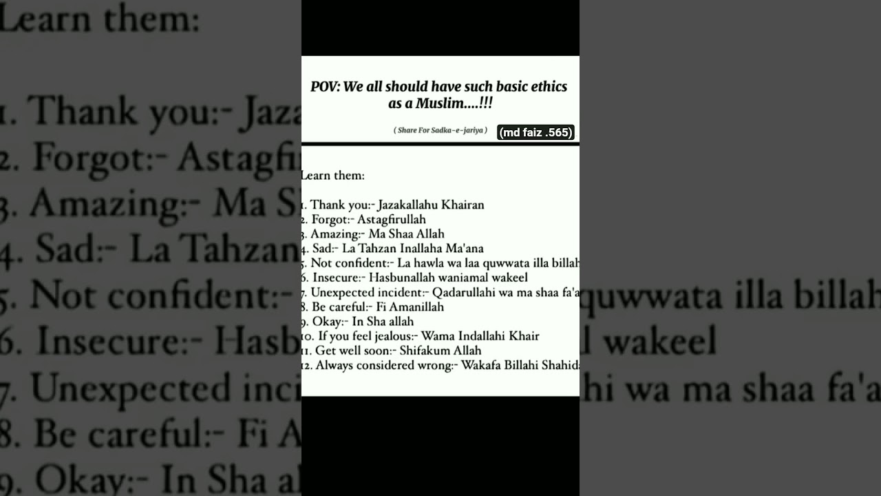 POV : We all should have such basic ethics as a Muslim ......!! #viral #viral #sad YouTube shorts