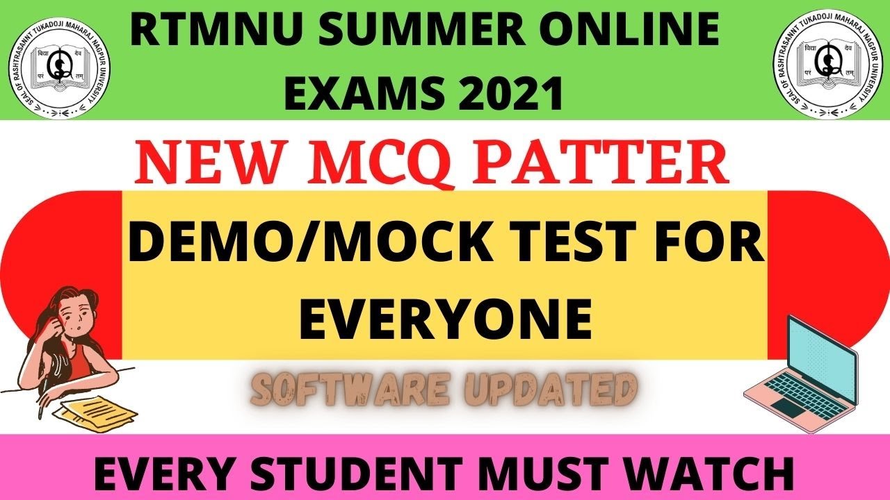 Rtmnu Summer Exam NEW PATTER MCQ | Demo/Mock Test For Everyone | Summer 2021 Rtmnu Exams |