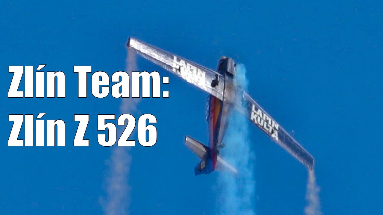 Zlín Z 526 Aerobatic Planes From 1950s - ZLIN Team Full Airshow Sunday - Flygfesten 2022
