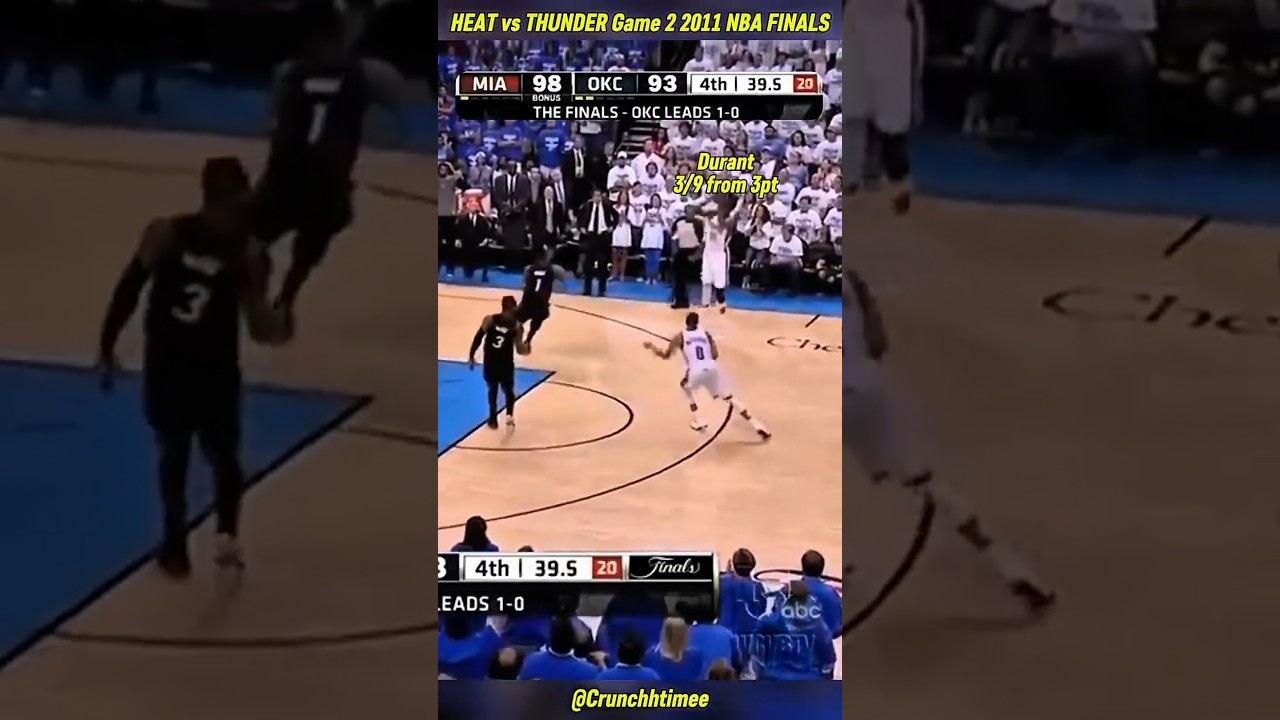 HEAT BIG 3 vs YOUNG OKC was INSANE! WILD ENDING in Game 2 of 2012 NBA Finals PART 2 #nbashorts