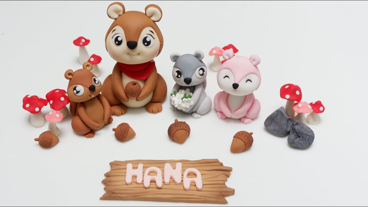HOW TO MAKE SQUIRREL WITH FANCY FONDANT / CÁC BƯỚC TẠO HÌNH CON SÓC VỚI KẸO ĐƯỜNG FANCY