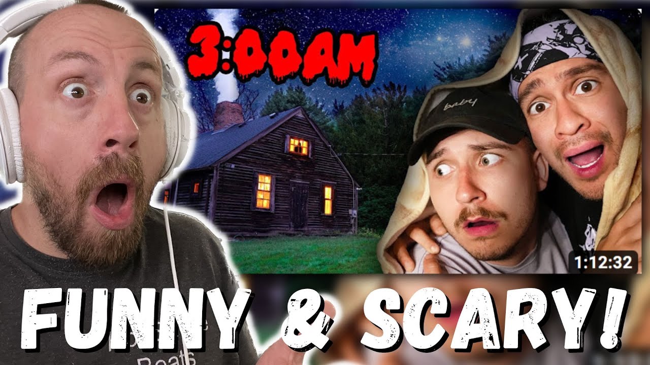 FUNNY & SCARY! The Boys Overnight at The Conjuring House (REACTION!)