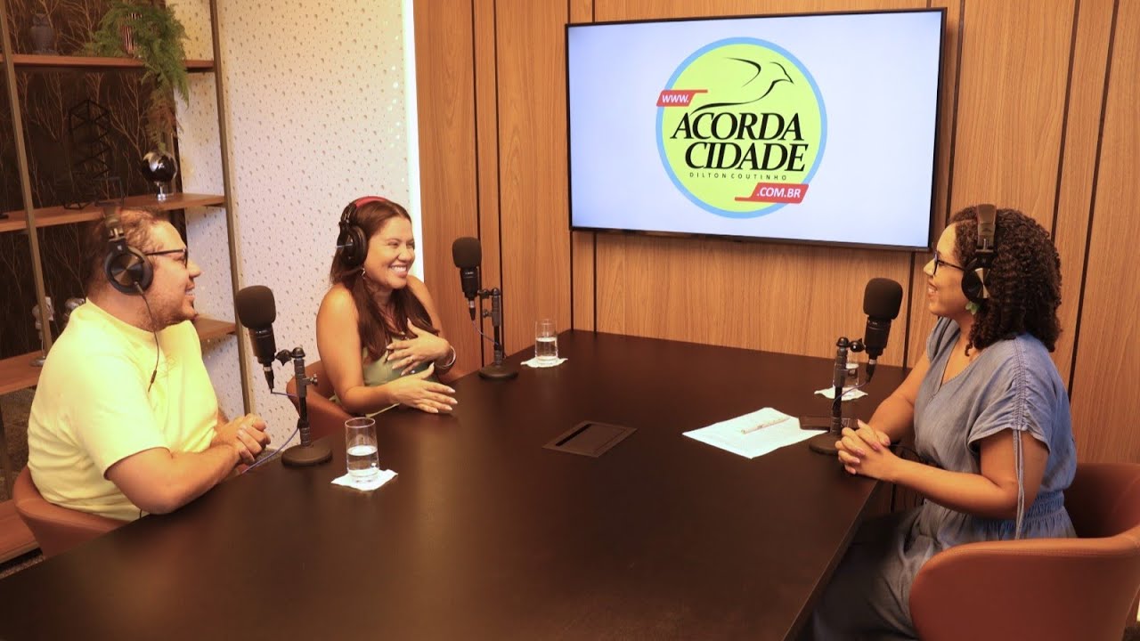 Podcast Acorda Cidade com o casal de influenciadores Mércia e Júnior