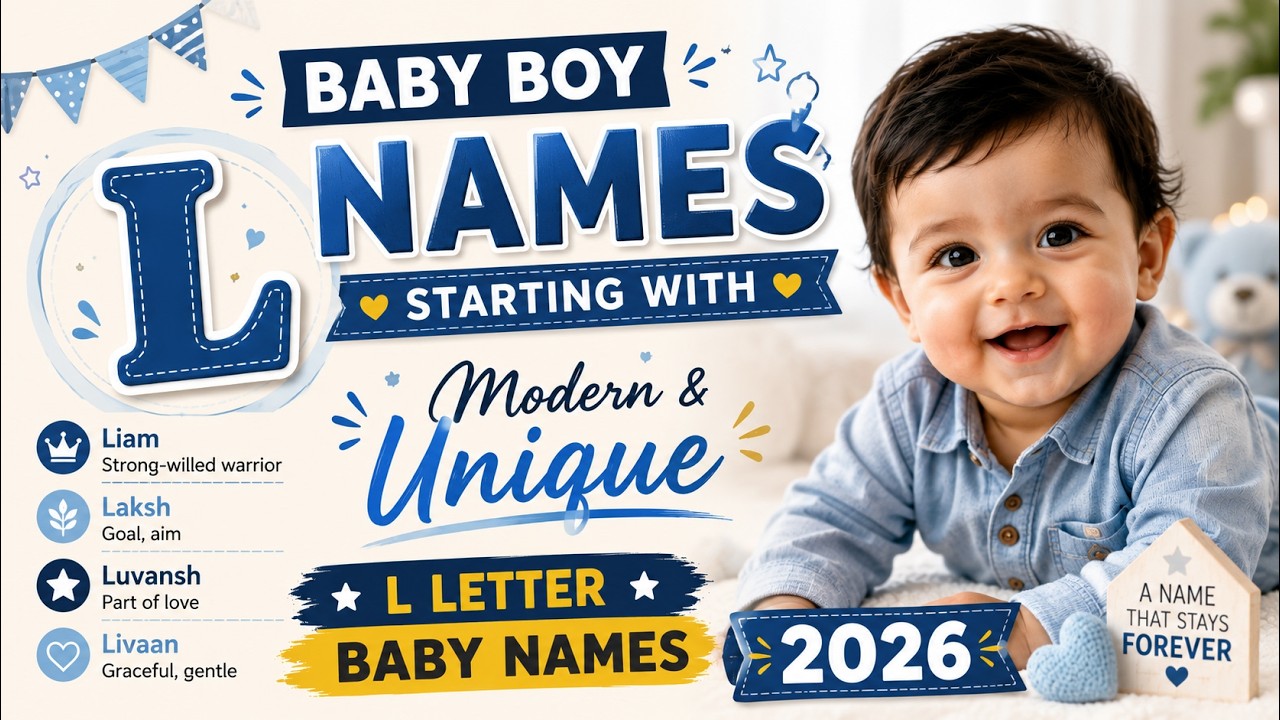 ✨ Baby Boy Names Starting with L | Modern & Unique L Letter Baby Names 2026