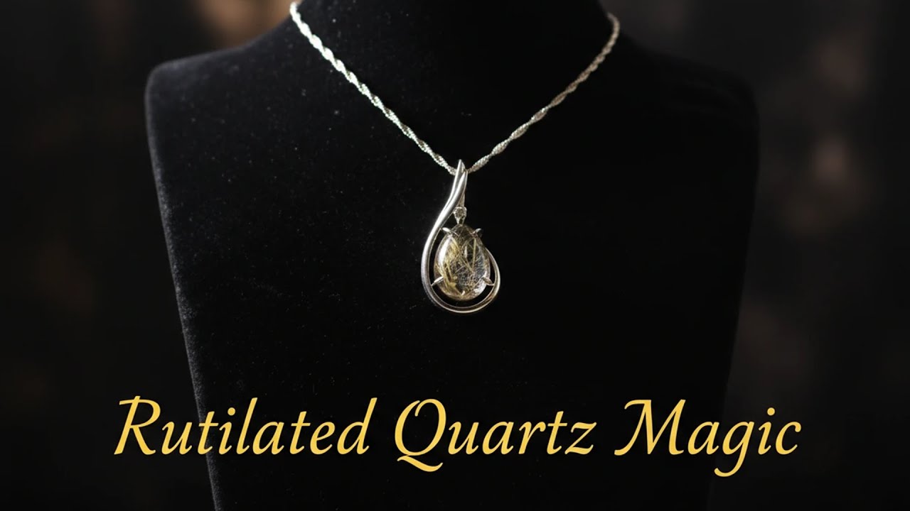 Making a Golden Rutilated Quartz Pendant  Handcrafting Jewelry No Talking