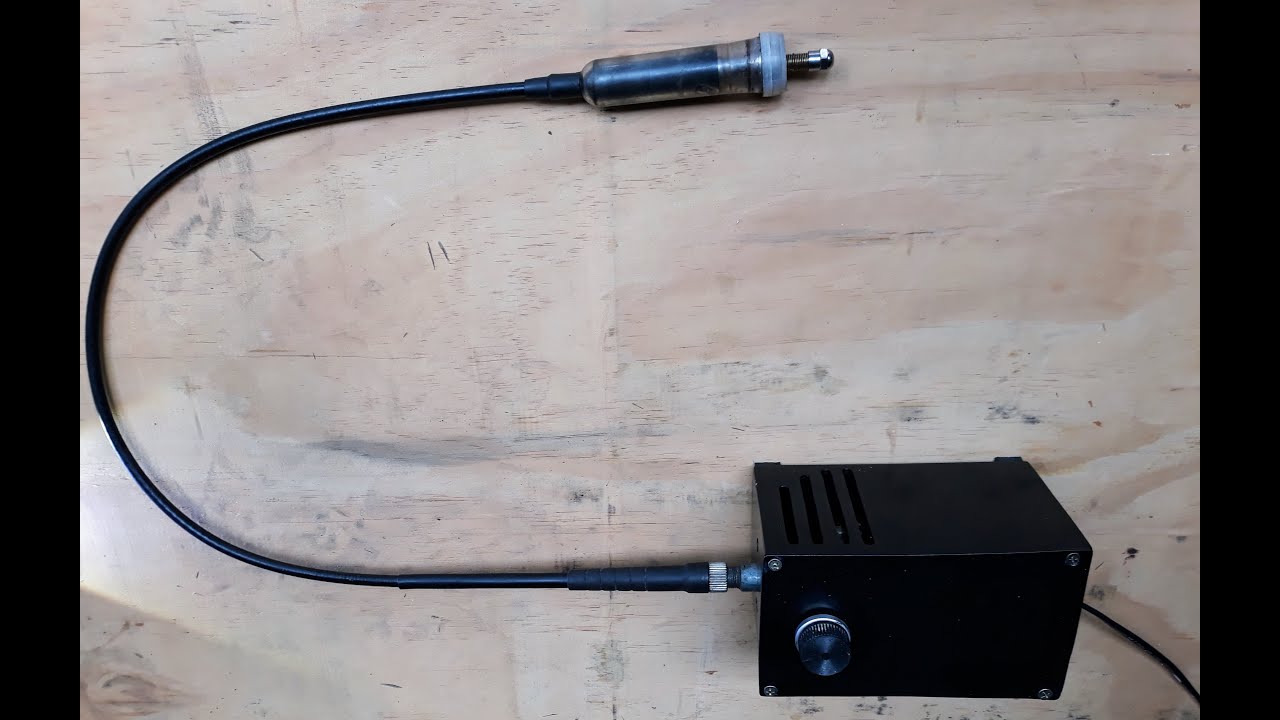 Micro retífica caseira com cabo de velocímetro