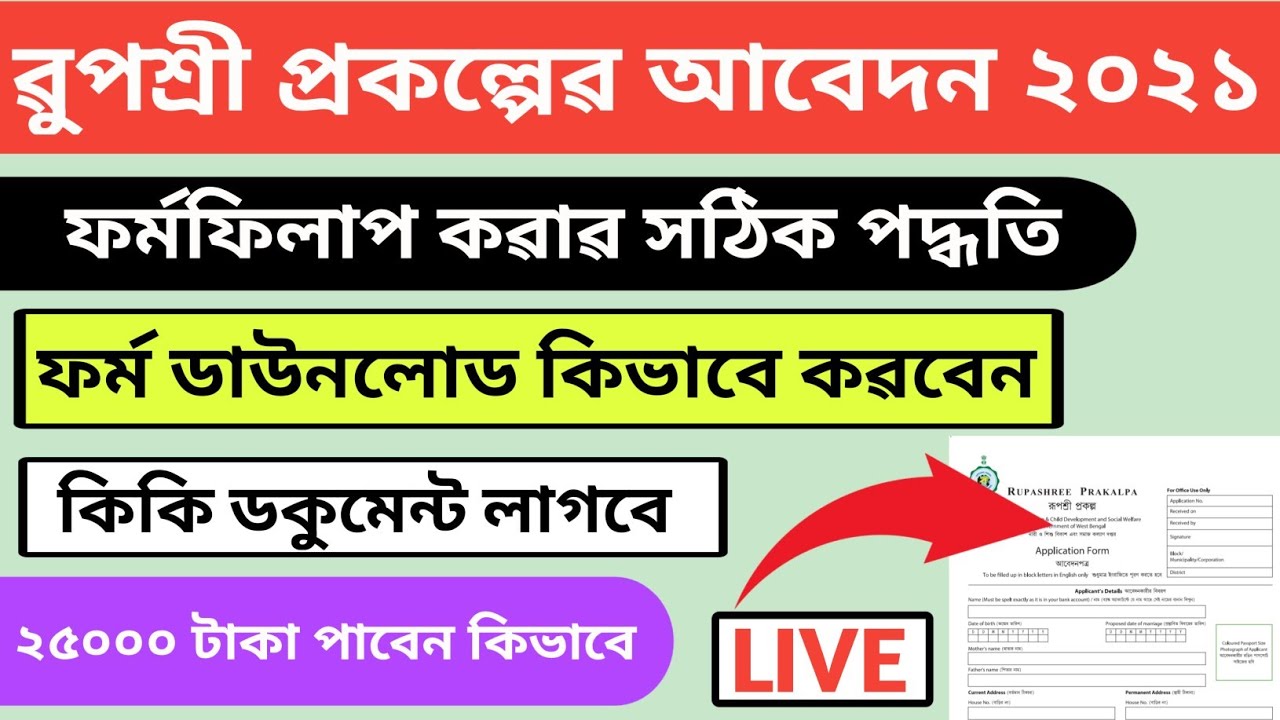 Rupashree Prakalpa Form Fillup 2021| Rupashree Prakalpa Form Download PDF | Application Status Check