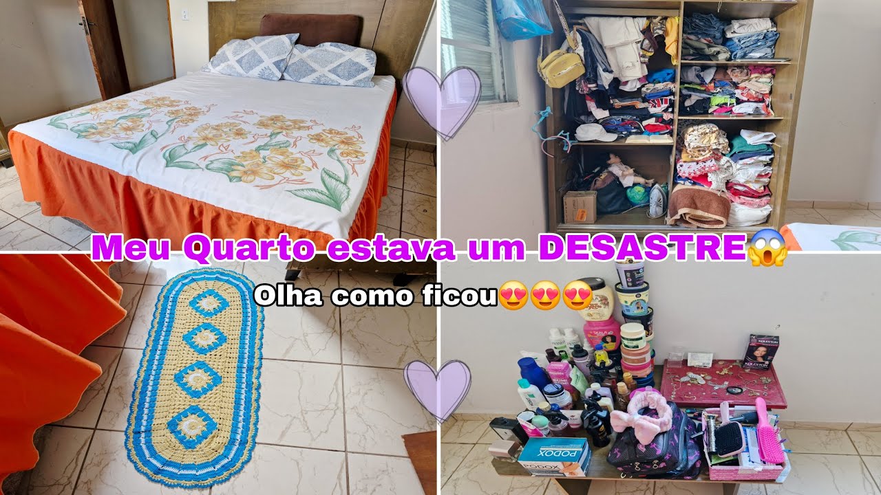 FAXINA EXPRESS:MEU QUARTO VIROU OUTRO😱💕💕💕🪣🧹