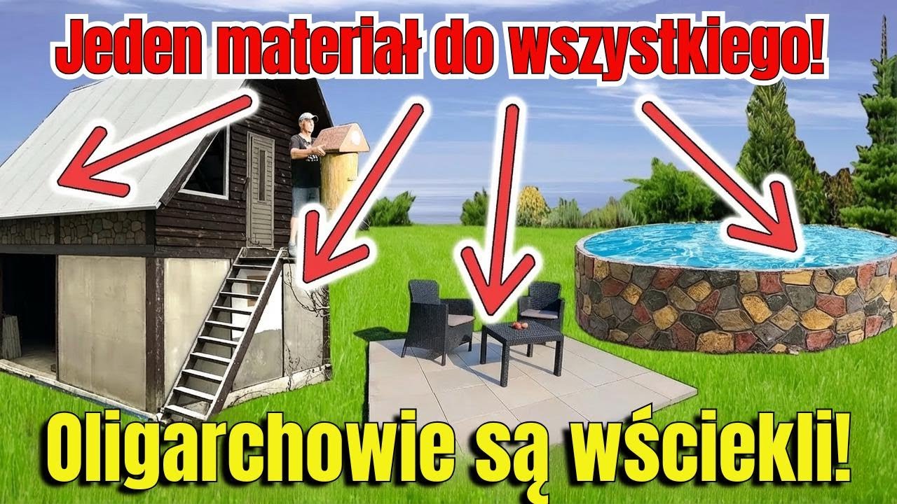 Super materiał budowlany do domu i na działkę! Tani, zrobisz sam!