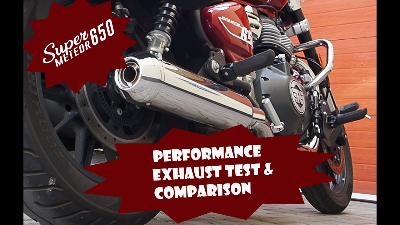 Мотоцикл Royal Enfield Super Meteor 650 с выхлопной системой AEW Performance — установка, тест-др...