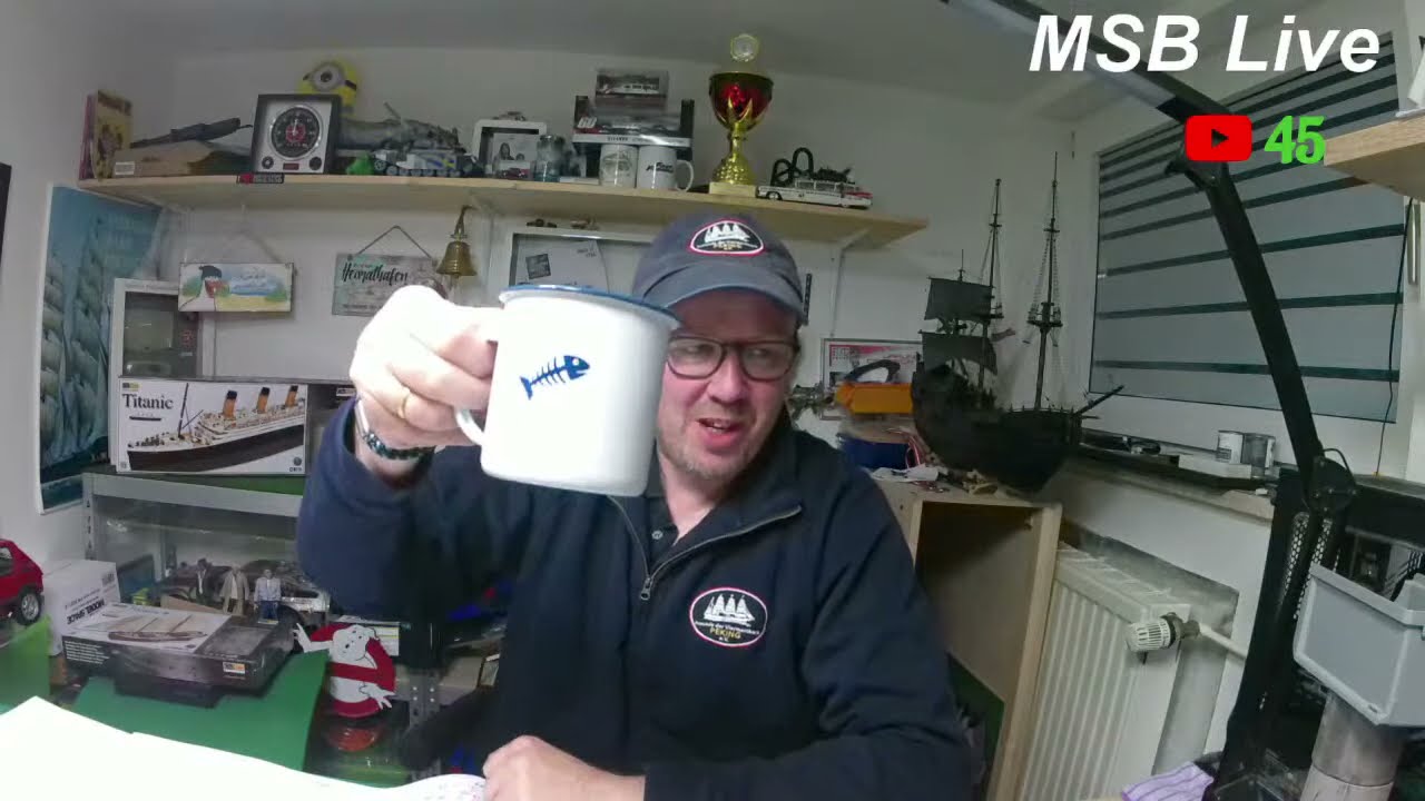 RMS Titanic von OcCre , Kiellegung Spantengerüst  (Liveschtream mit Mario)